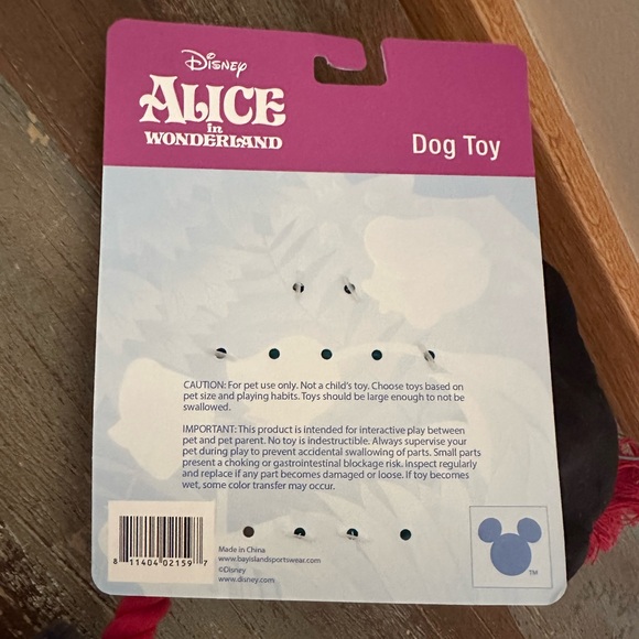 Alice in Wonderland painting the roses rope squeaky card dog toy NIP Disney - Picture 5 of 5